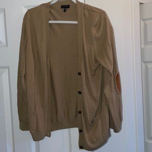 VINTAGE Escada Sport Camel Elbow Patch Cardigan Sweater